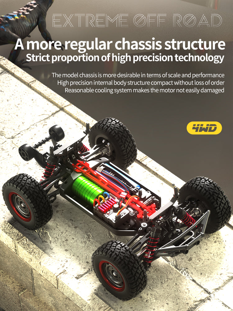 Adventurer Pro: 70 KM/H High-Speed Off-Road RC Car with Optional Extended Battery Adventurer Pro: 70 KM/H High-Speed Off-Road RC Car with Optional Extended Battery
